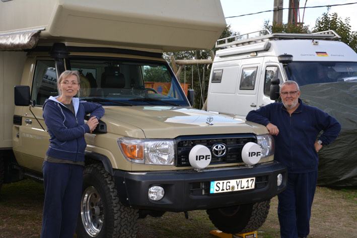 Bei Michael & Meli, mit anderen "Globetrottern"