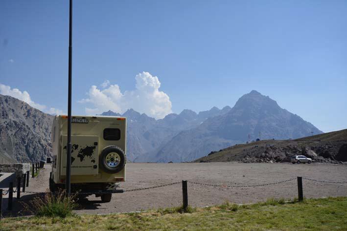 Parkplatz des Skizentrums Portillo