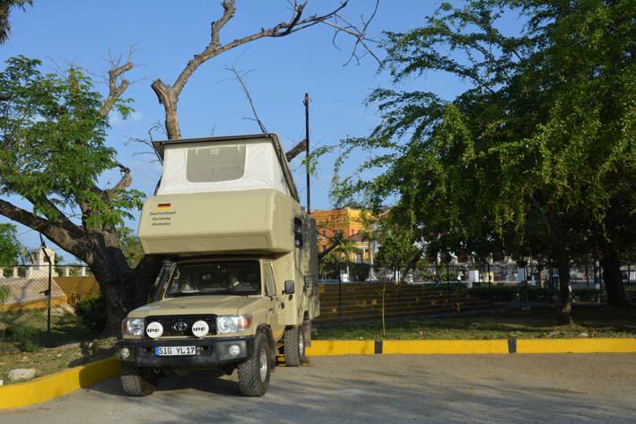 Parkplatz "Parque de Marina", Cartagena/Kolumbien