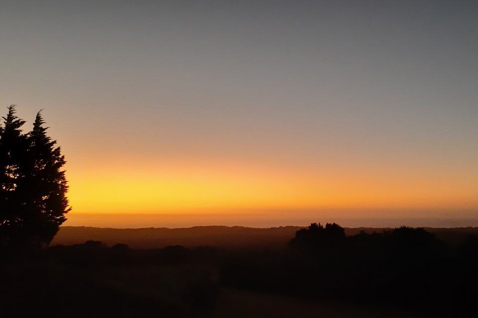 ...begleitet von einem traumhaften Sonnenuntergang