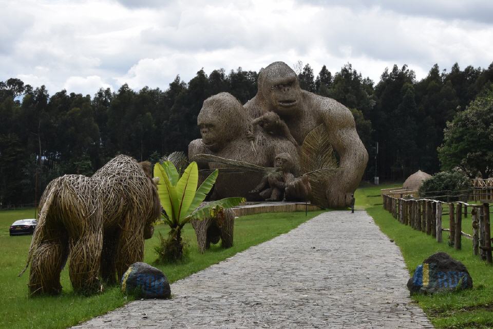 Zeremoniestätte für die Taufe der Gorilla-Babys