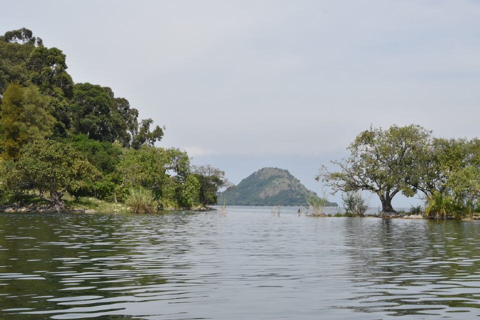 Napoleon-Insel im Hintergrund