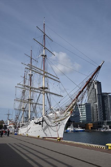 Segelschiff der Marine in Gdingen